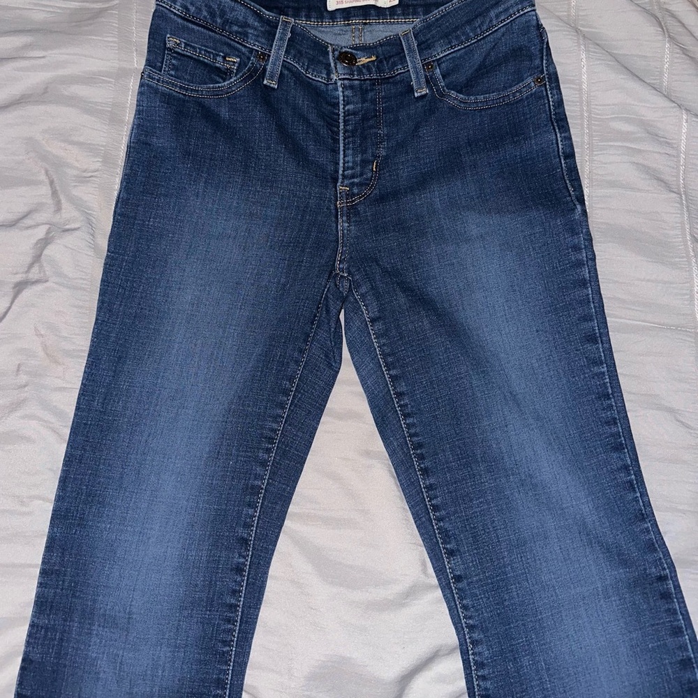 Levi's Women's 315 Shaping Bootcut Jeans in Dark Blue Denim